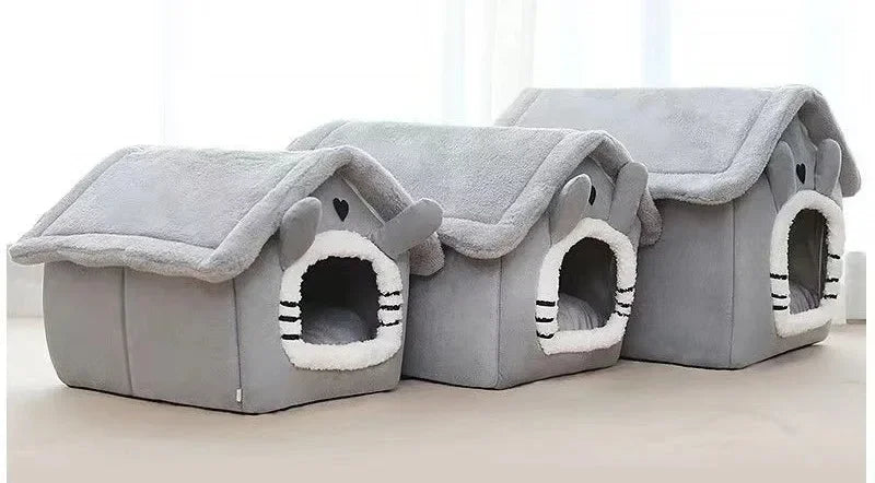 Soft Pet Bed Tent – Washable Enclosed Kennel for Indoor Dogs and Cats