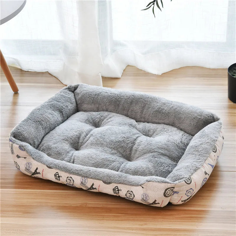 Large Square Dog Bed – Warm Soft Nest for Small Medium and Large Pets