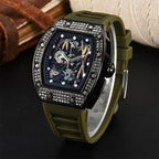 Bamboo Hollow Dial Quartz Watch – Fashionable Wooden Wristwatch for Men
