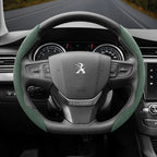 Suede Steering Wheel Cover – Anti-Slip Segmented Grip for Peugeot Vehicles