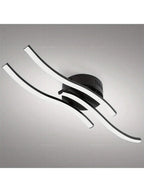 Modern LED Wave Ceiling Light – Minimalist Fixture for Living Room Bedroom