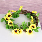 Silk Sunflower Garland – 260cm Artificial Floral Vine for Wedding Arch Decor