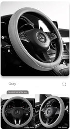 Napa Leather Steering Wheel Cover – Perforated 15 Inch Grip for Car Interior