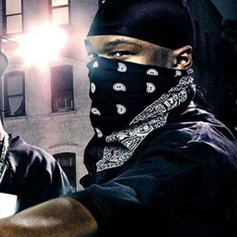 Paisley Bandana Headband – Unisex Cowboy Biker Accessory for Sports