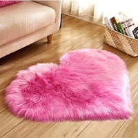 Heart Shaped Plush Carpet – Thickened Bedroom Rug for Home Decor