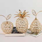Crystal Rhinestone Apple Ornament – Sparkling Miniature Decor for Home
