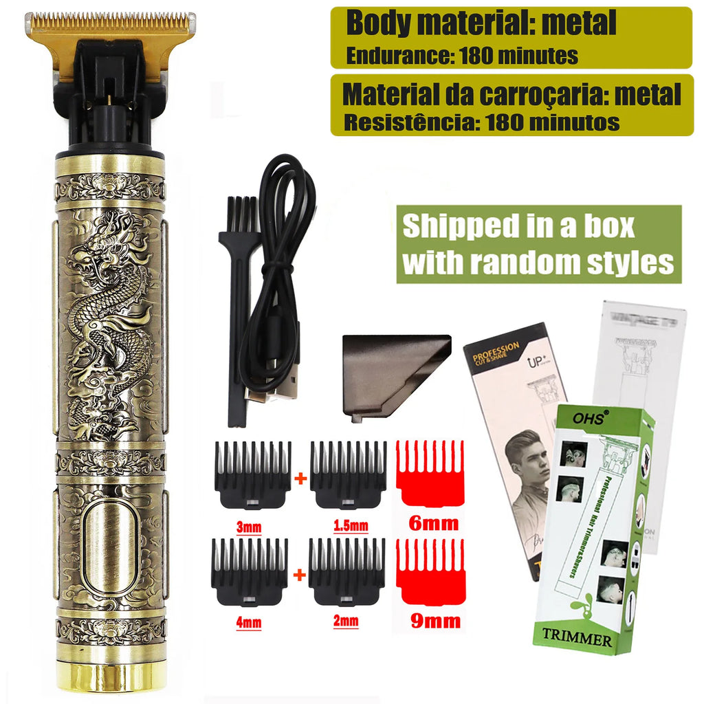 Cordless Electric Hair Trimmer – Professional Barber Shaver for Men