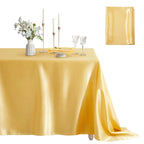 Rectangle Satin Tablecloth – Silky Soft Solid Table Cover for Wedding Banquet