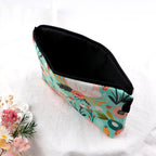 Floral Zipper Makeup Bag – Portable Travel Cosmetic Organizer for Women