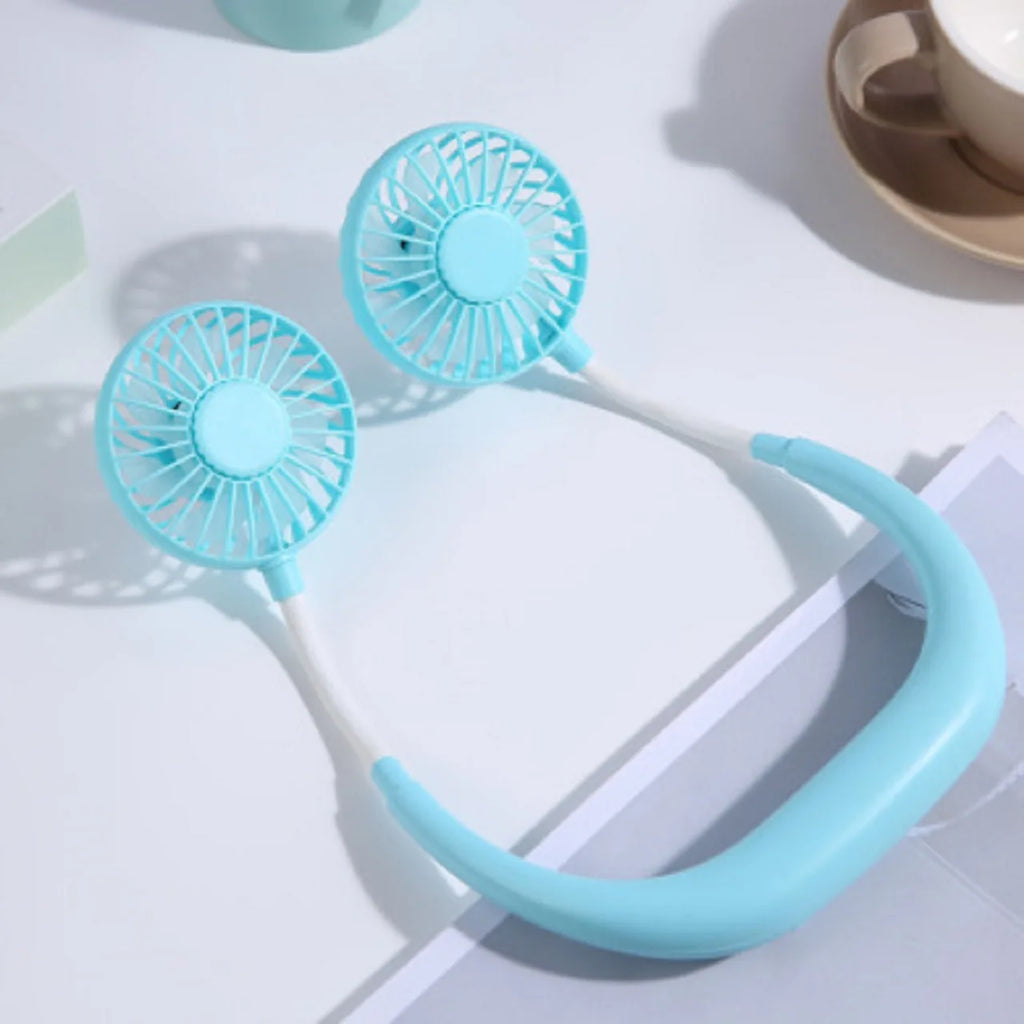 Rechargeable Neck Fan – Portable 3-Speed Hands-Free Cooling for Sports