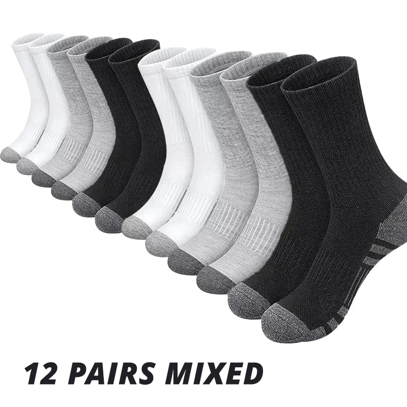 Athletic Football Socks – Soft Ground-Gripping Crew for Men's Gym Training