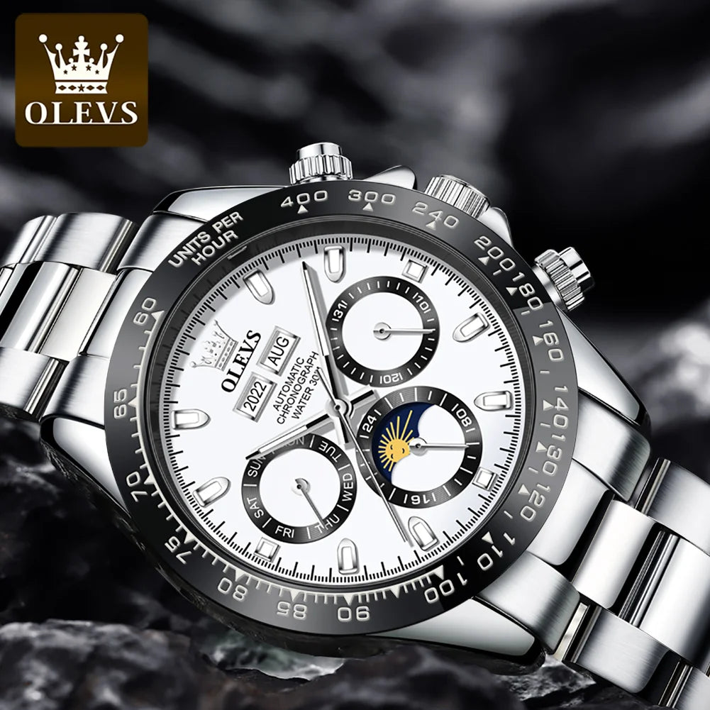 OLEVS Automatic Mechanical Watch – Luxury Chronograph for Business and Sports