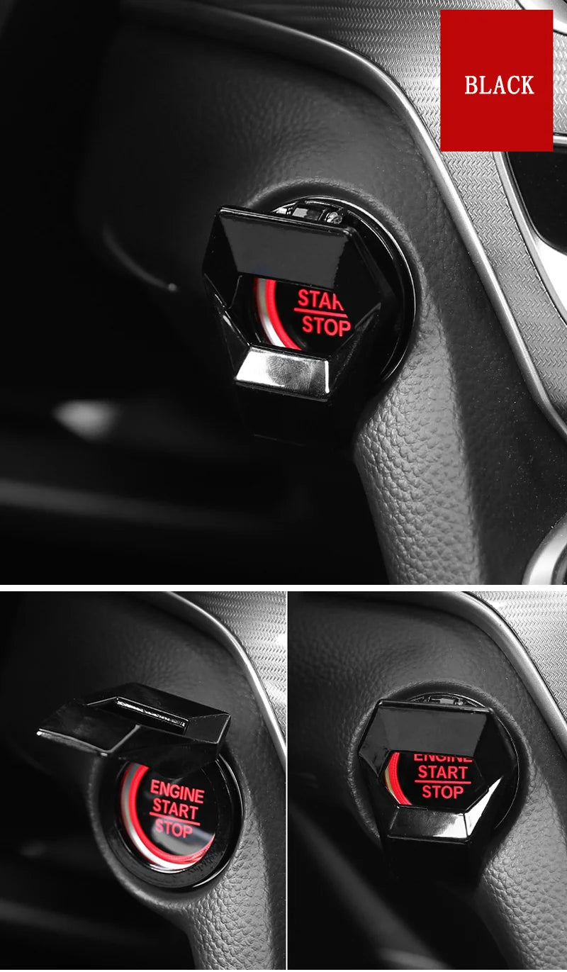 Engine Start Stop Button Cover – Decorative Sticker for Universal Car Interior