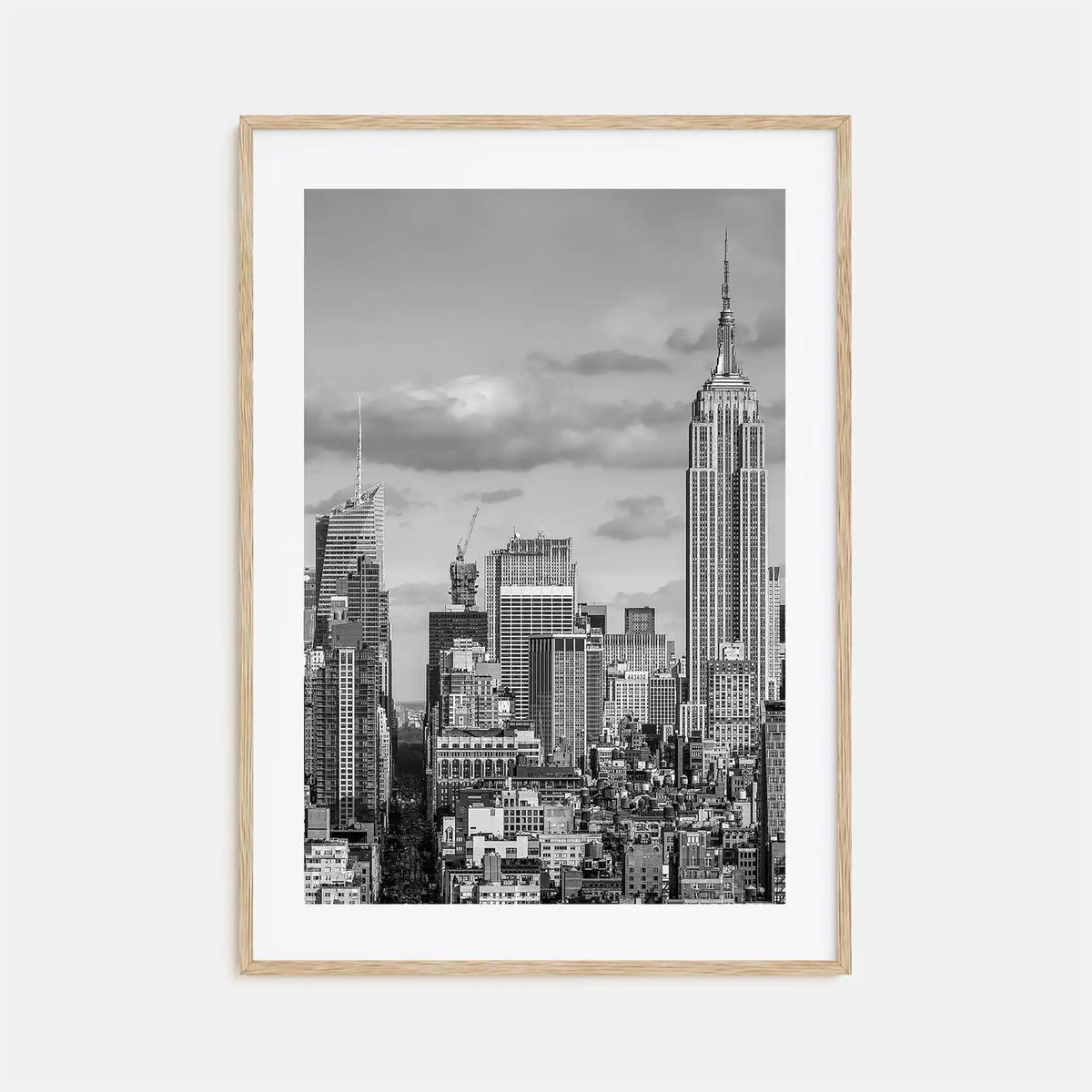 NYC Map Canvas Wall Art – Black and White Cityscape Print for Home Decor
