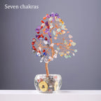 Natural Crystal Tree of Life Ornament – Crushed Stone Decor for Home Office