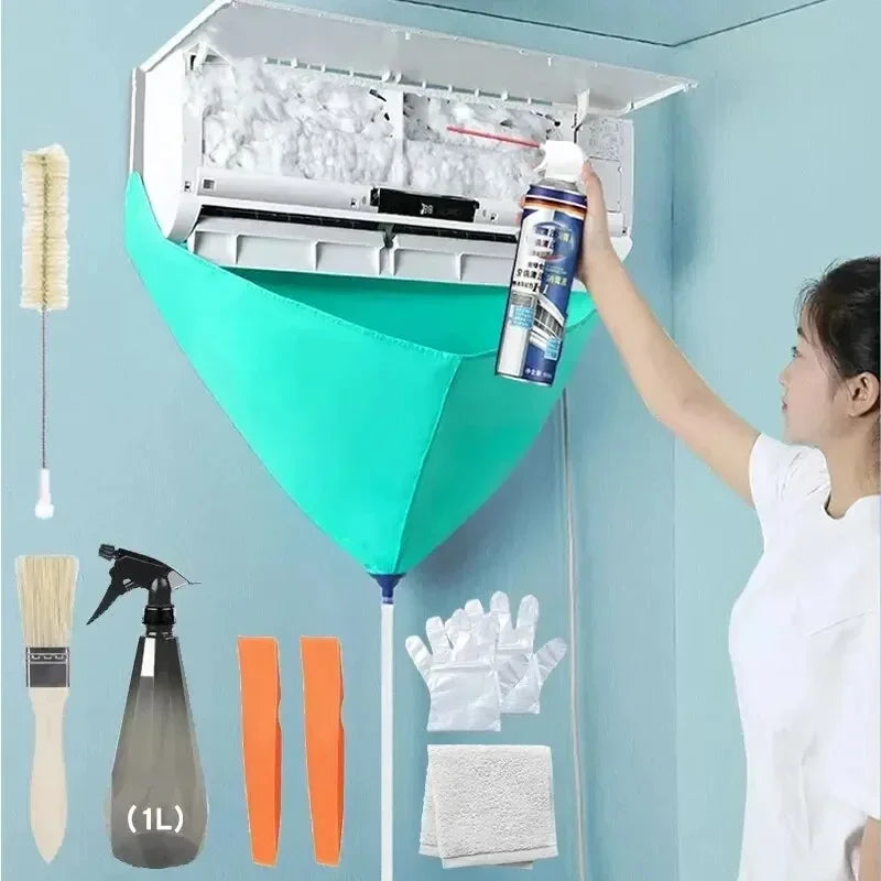 Air Conditioner Cleaning Kit – Leak-proof Cover for Professional Maintenance