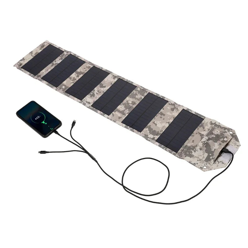 Foldable Solar Panel – 100W Portable USB Charger for Outdoor Camping