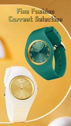 Silicone Quartz Wristwatch – Lightweight Sport Clock for Students