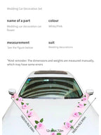 Wedding Car Decoration Kit – Floral Ribbon Set for Bridal Vehicle Layout