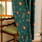 Laminated Blackout Curtains – Christmas Decorative Drapes for Home Decor