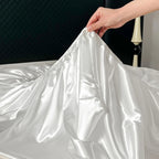 Satin Elastic Fitted Sheet – Soft Solid Mattress Cover for All Bed Sizes