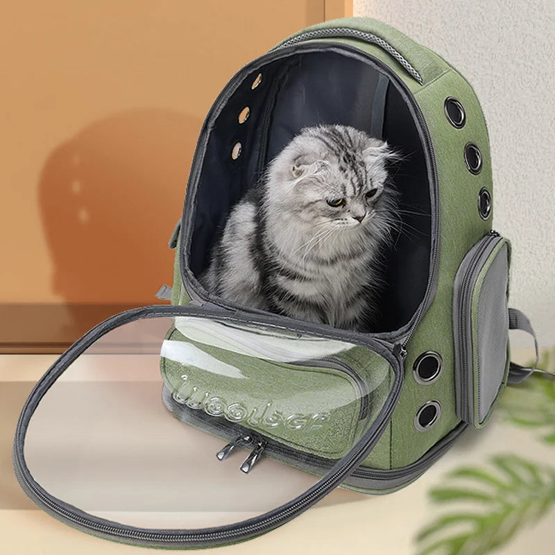 Transparent Pet Carrier Backpack – Breathable Travel Bag for Cats and Dogs