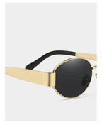 Alloy Oval Sunglasses – UV400 Protective Eyewear for Men and Women