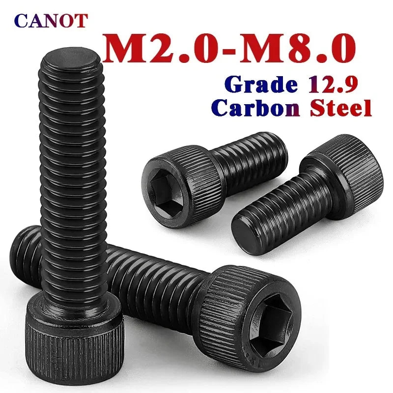 Metric Hex Socket Cap Screws – Grade 12.9 Steel Bolts for Furniture and Repair