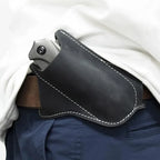 Leather Folding Knife Sheath – Anti-Scratch Belt Holster for Camping Tools