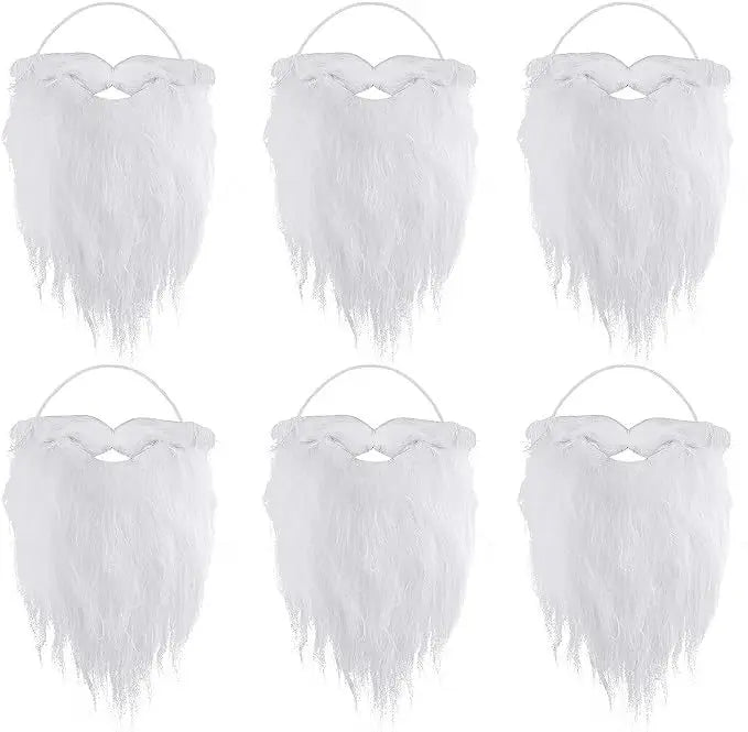 White Santa Claus Beard – Simulated Costume Prop for Christmas Cosplay