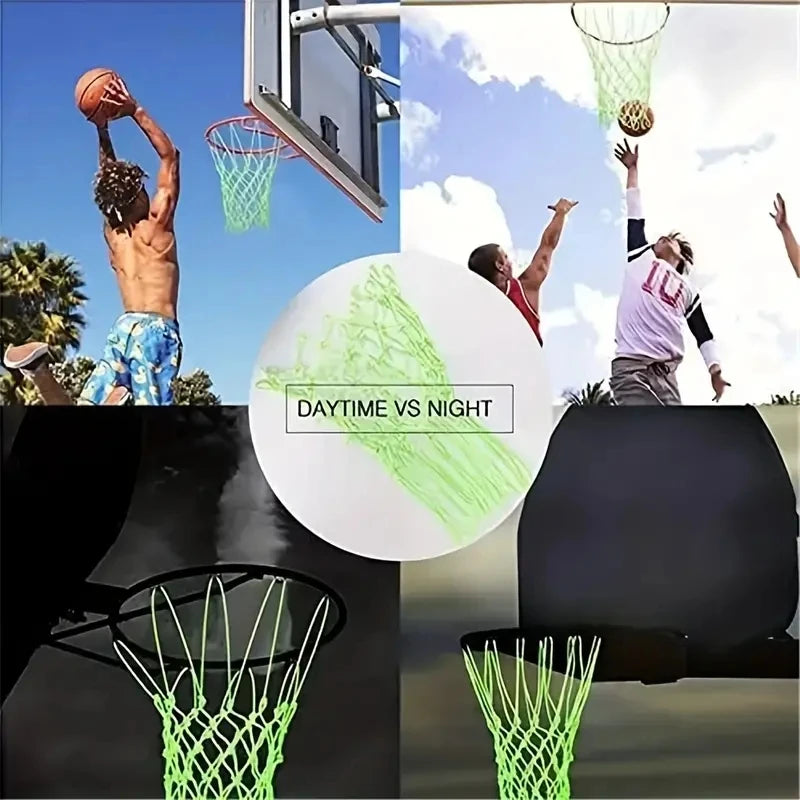Luminous Basketball Net – 50cm Fluorescent Glow-in-the-Dark for Night Games