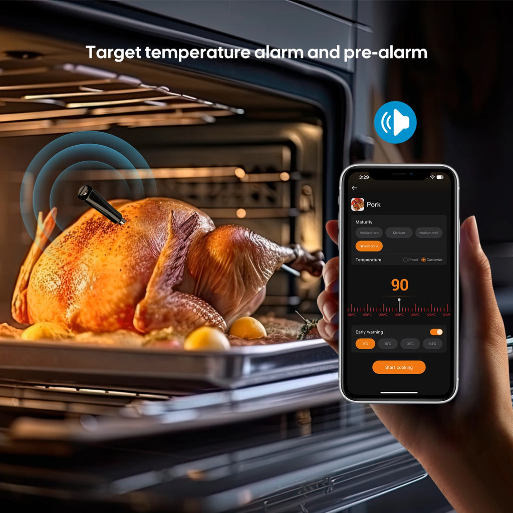 Wireless Meat Thermometer – WiFi and Bluetooth BBQ Probe for Cooking