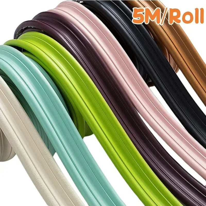 Self-Adhesive NBR Wall Trim – 5M Flexible Molding for Home Decor and Edging
