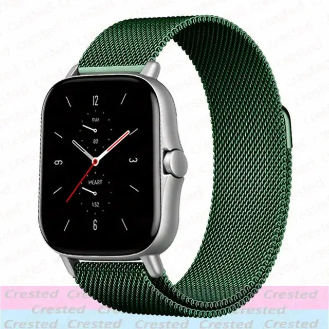 Milanese Stainless Steel Watch Band – 20mm 22mm Strap for Amazfit Smartwatches