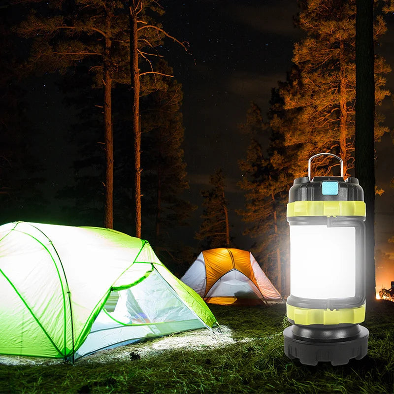 Rechargeable LED Camping Lantern – Waterproof Power Bank for Outdoor Hiking