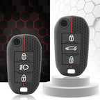 Silicone Car Key Cover – Protective Remote Fob Case for Citroen and Peugeot