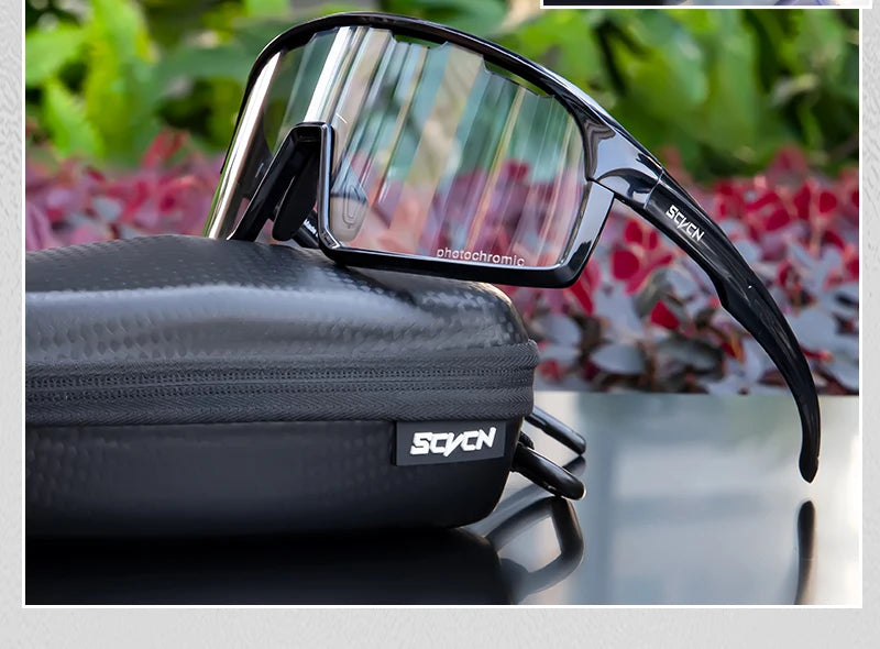Photochromic Cycling Sunglasses – UV400 Protective Eyewear for MTB Sports