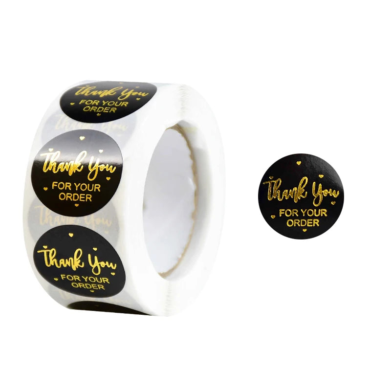 Decorative Thank You Sealing Stickers for Party Gift Labels and Scrapbooking