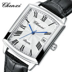 Quartz Couple Watches – Waterproof Leather Calendar Wristwatch for Daily Wear