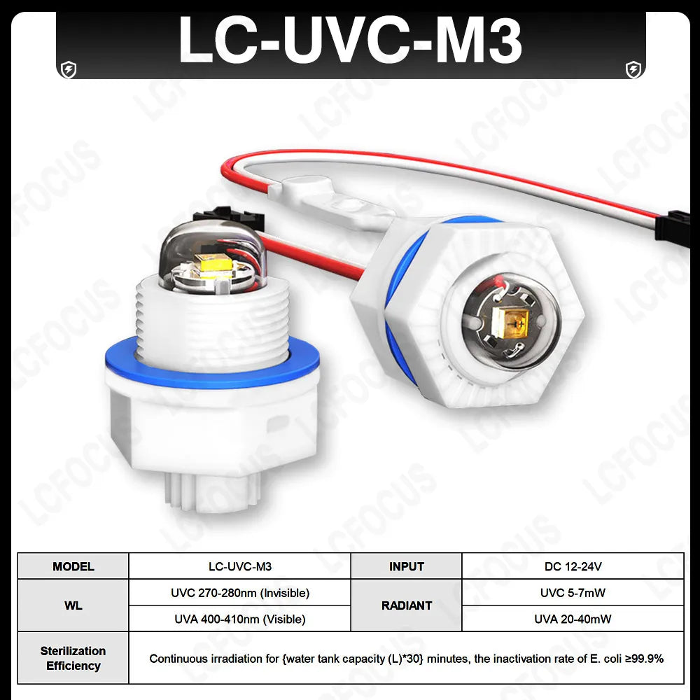 Deep UV UVC LED Lamp – 270nm-280nm Ultraviolet Light for Water Sterilization
