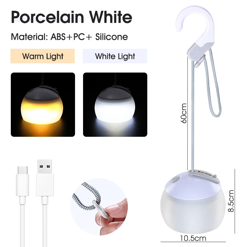 Portable Retro LED Camping Light – Waterproof Hanging Lamp for Outdoor Emergencies