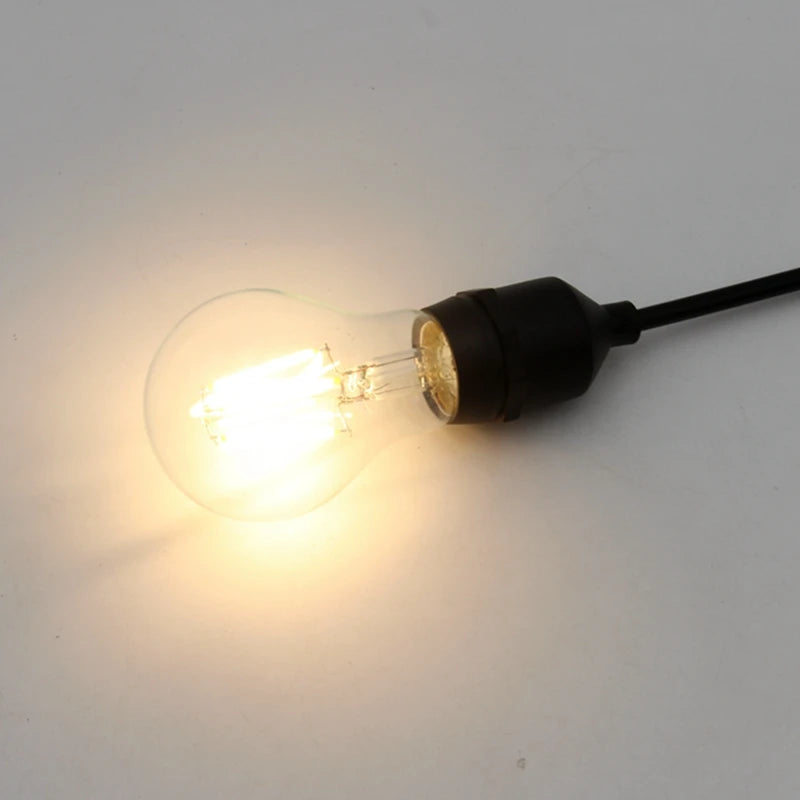 Waterproof E27 Lamp Socket – Outdoor Extension Cord for Garden Lighting