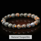 Natural Stone Bead Bracelet – Healing Crystal Gemstone Jewelry for Men and Women