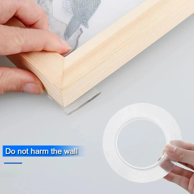 Transparent Nano Tape – Waterproof Reusable Adhesive for Home Improvements