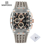 NAVIFORCE Silicone Chronograph Watch – Waterproof Sport Accessory for Men