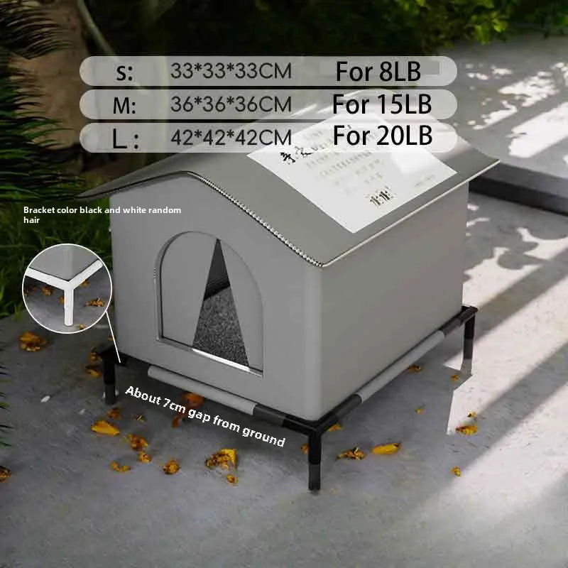 Waterproof Outdoor Pet House – Foldable Winter Cave for Small Dogs and Cats