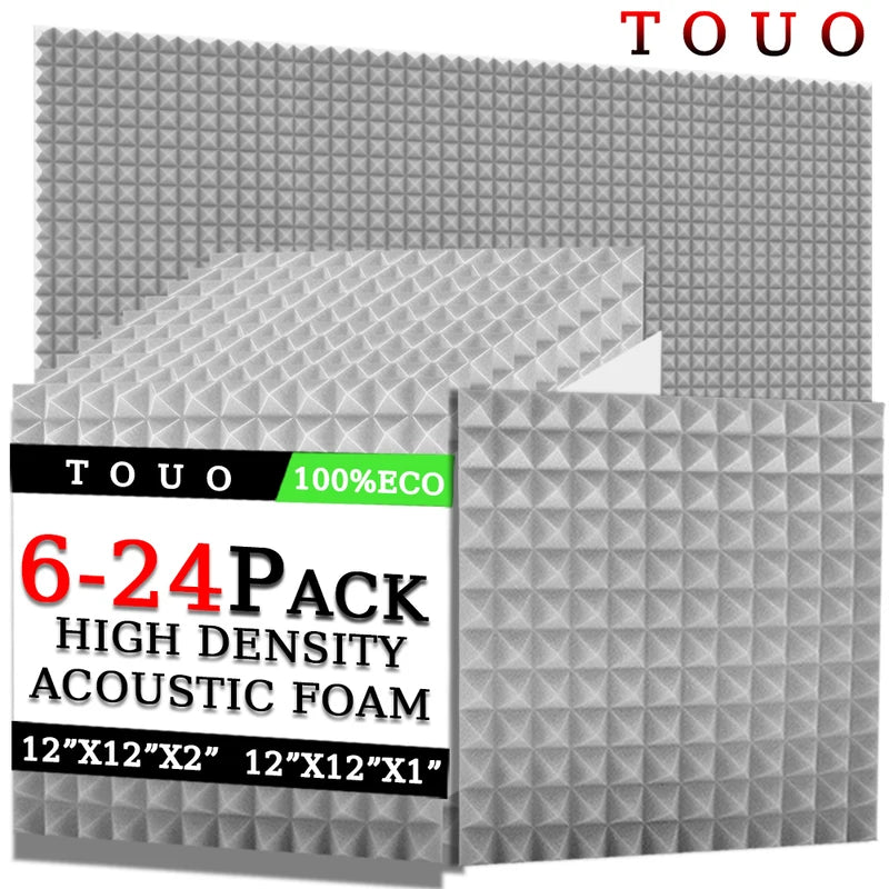 Acoustic Foam Pyramid Panels – Sound Insulation for Home Studio Recording