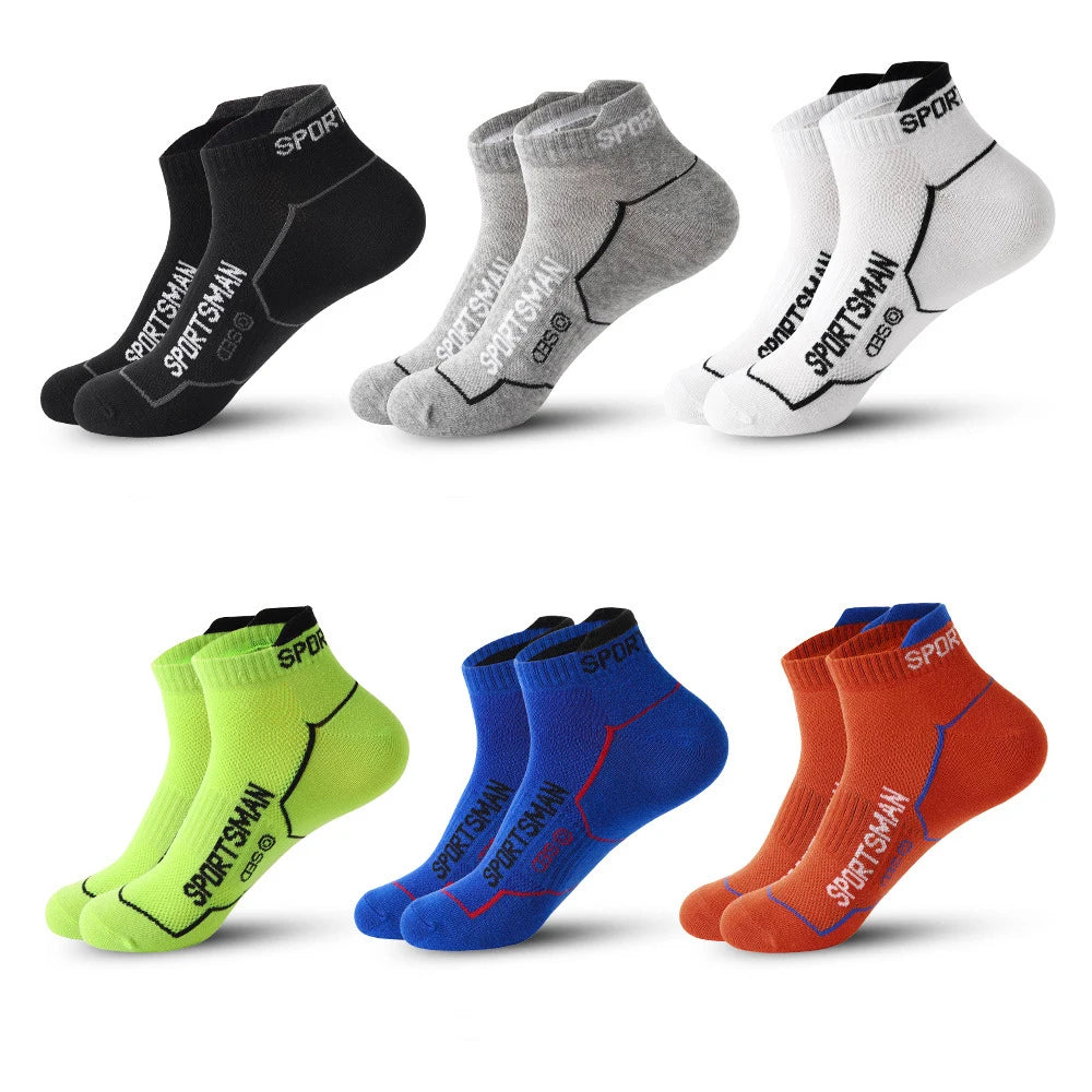 Breathable Ankle Socks – Colorful Invisible Sportswear for Men Running