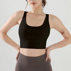 Shock-Absorbing Yoga Sports Bra – Breathable Fitness Top for Gym Workout