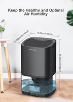 Portable Electric Dehumidifier – Silent Moisture Absorber for Home and Office